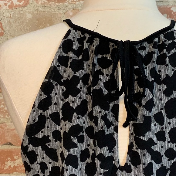 Express Halter Leopard Print Blouse Tie Neck Elastic Hem Blousy - Picture 6 of 9